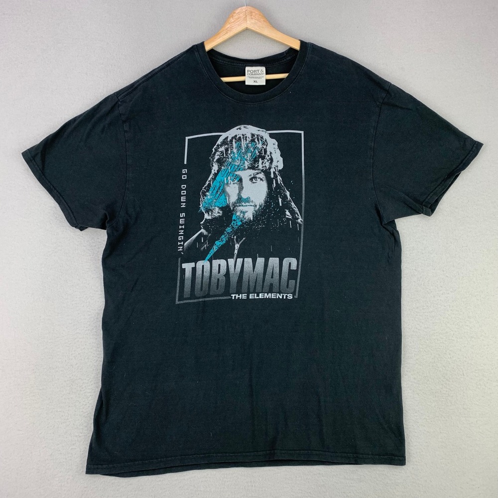 Toby‎ Mac Band T-Shirt Mens XL Go Down Swinging The Elements Album Merch Concert